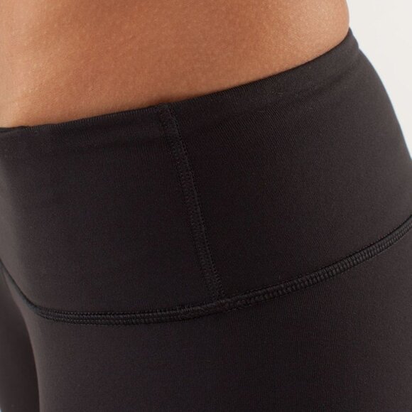 Lululemon Wunder Under Crop Black Size 4 Nylon Lycra Yoga Leggings - Picture 4 of 11